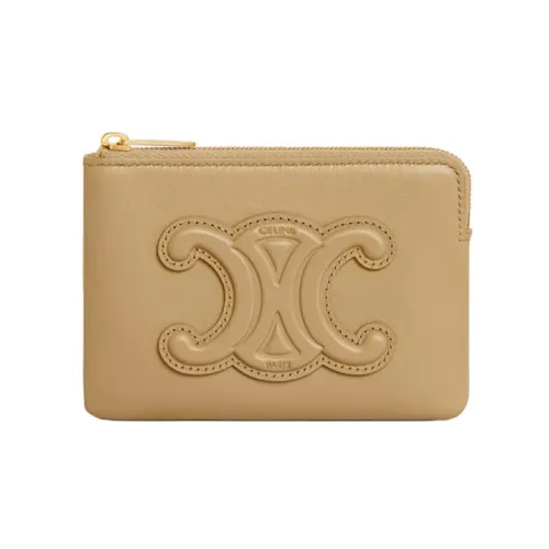 CELINE Коровья кожа Кошелек для монет держатель для карт клатч кошелек женский оливковый