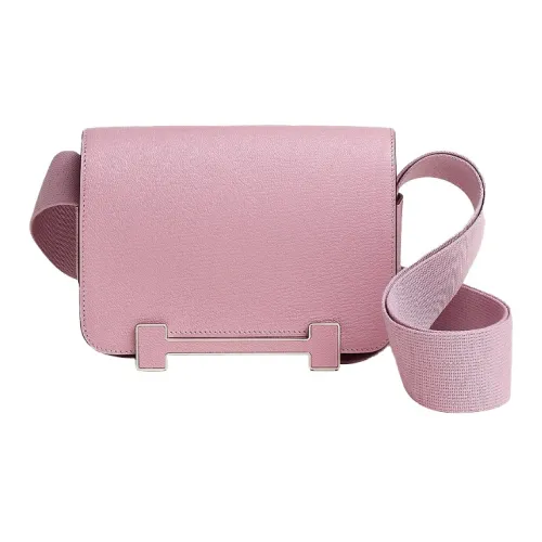 HERMES Geta Козья кожа Деревянные Сандалии Рюкзак Сумка через плечо Женская Мальва Фиолетовый