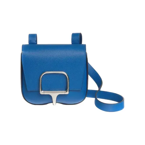 HERMES Della Cavalleria Эпсомская кожа Сумка через плечо Женская 71 BLEU Франция Французский синий