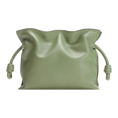 LOEWE Flamenco Nappa Телячья кожа Одно плечо Через плечо Клатч Средний Женский Зеленый