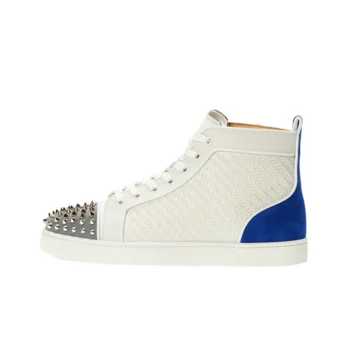 CL Lou Spikes Orlato High Топ Стильные Скейтбординги Мужской Белый Серебристый Синий