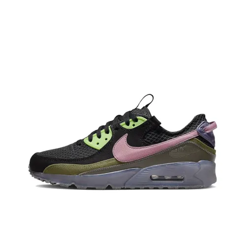 Nike Air Max 90 Low Топ Беговые кроссовки Мужской Черный Розовый