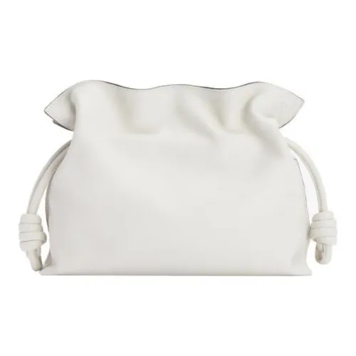 LOEWE Flamenco Nappa Телячья кожа Одно плечо Через плечо Клатч Средний Женская Белая