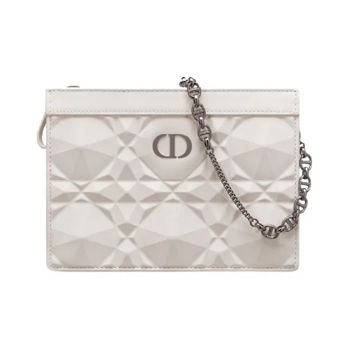 DIOR Caro Коровья кожа Ручная сумка через плечо Женская Белая