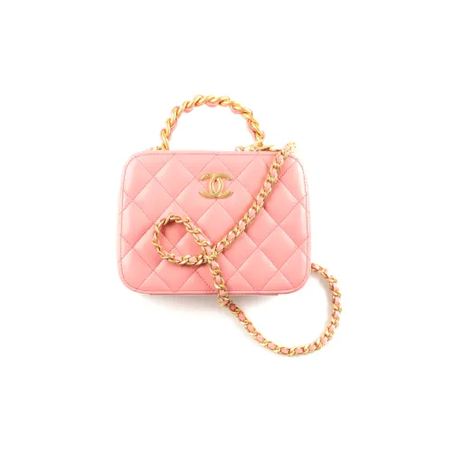 CHANEL Овчина Косметичка Сумка с цепочкой Сумка через плечо Маленькая Женская Розовая