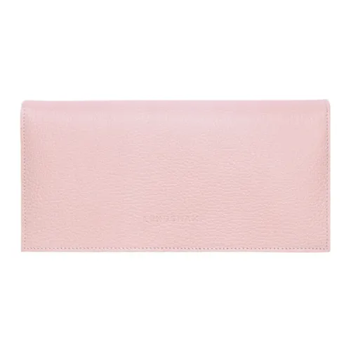 LONGCHAMP Le Foulonné Кожа Кошелек Женские Мягкий Розовый