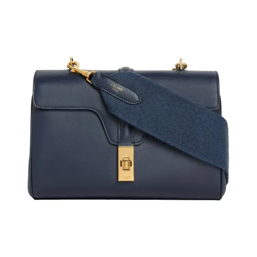 CELINE 16 Soft Гладкая коровья кожа Сумка через плечо Стандартная Женская Морской синий