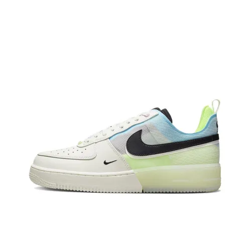 Nike Air Force 1 React Slip Resistant Abrasion Resistant Легкий Низкий Топ Скейтбординг Кроссовки Мужские Белый Черный Зеленый