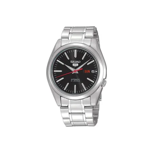 SEIKO Автоматический Механический Механизм Нержавеющая Сталь Ремешок Часы Мужские Черный Циферблат SNKL45K1