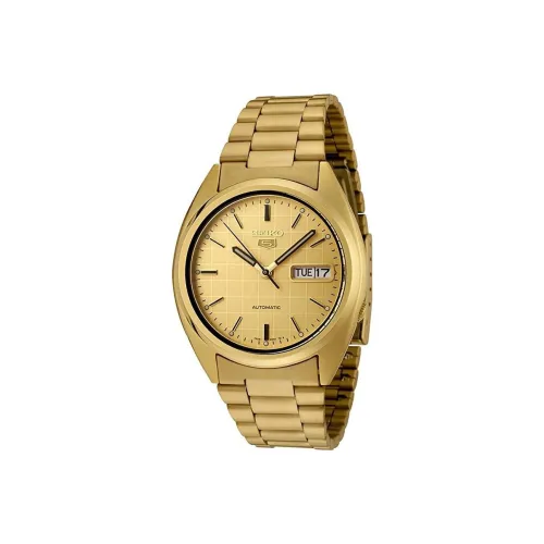 SEIKO Classic Cans SEIKO5 Collection Автоматический Механический Механизм Нержавеющая Сталь Ремешок Часы Мужские Часы Золотистый Циферблат