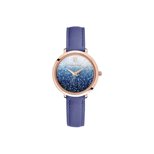 PierreLannier Galaxy Collection Кварцевые Женские Часы Кожаный Ремешок Синий Циферблат