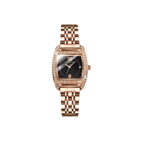 KANGOL Кварцевый механизм металлический ремешок женские часы черный циферблат KANGOL K603