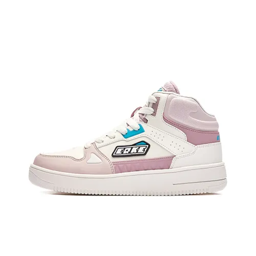 Erke Устойчивые к истиранию MID Топ Скейтборд Кроссовки Женские Белые Серые