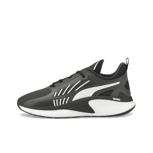 PUMA Shock Absorbers Slip-Resistant Abrasion-Resistant Low-Top Беговые кроссовки Унисекс Черный