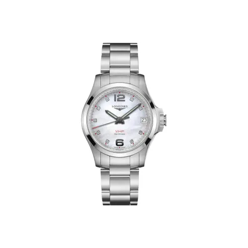 Longines Quartz Movement Женские часы Comcast V.H.P Series 36 мм Жемчужная раковина Цвет