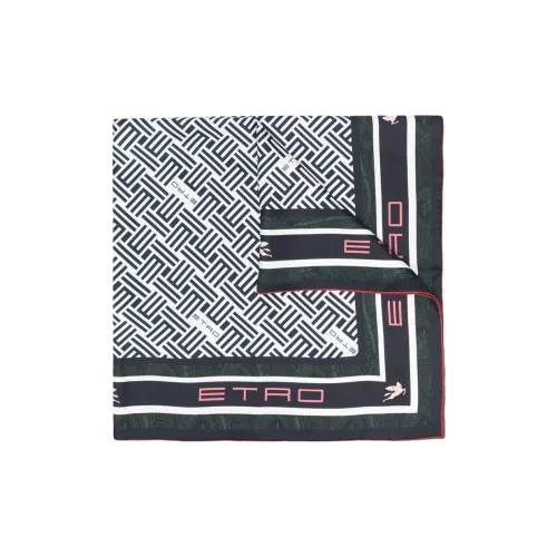 ETRO Шелковые шарфы Черный Женские