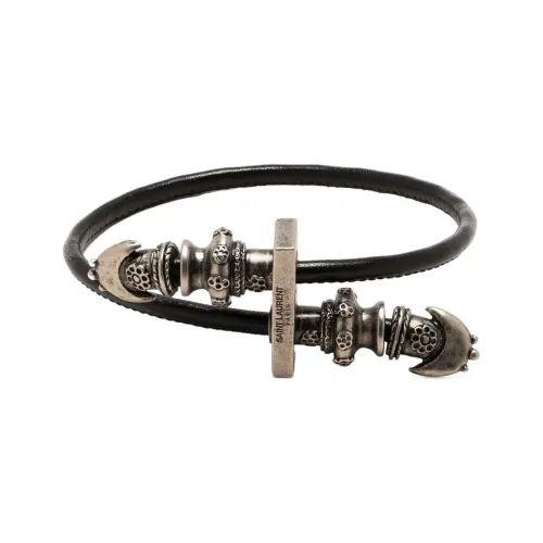 SAINT LAURENT Кожа Браслеты Черный Унисекс