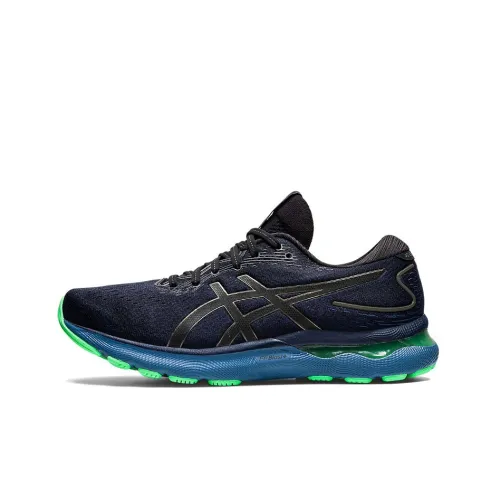 Asics Gel Nimbus 24 MID Топ Марафон Беговые кроссовки Мужской Морской синий