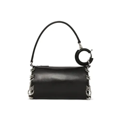 Burberry Кожа Плечевая Сумка Женская Черная