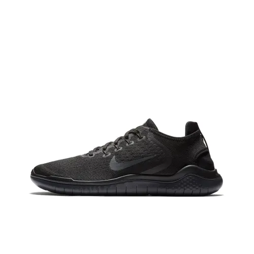Nike Free RN 2018 Амортизация Устойчивый к истиранию Дышащий Низкий Топ Повседневные Беговые кроссовки Мужские Черные