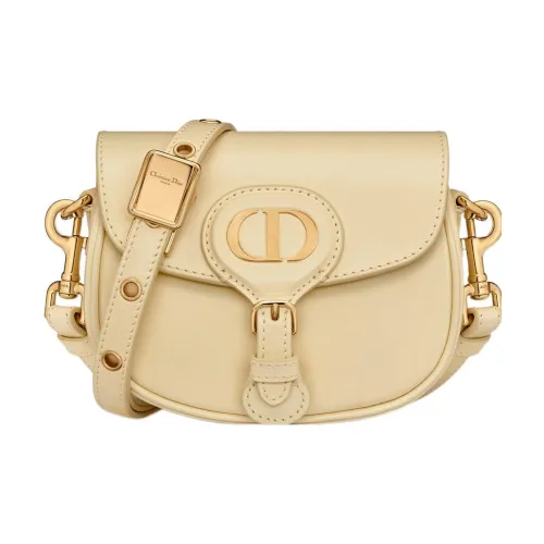 DIOR Bobby Smooth Коровья Кожа Сумка через плечо Экстра мини Женская Светло-желтая