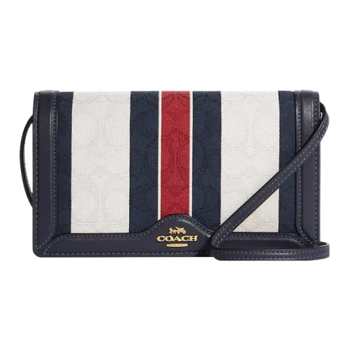 COACH Anna Сумка через плечо с тканью и кожей маленькая женская многоцветная