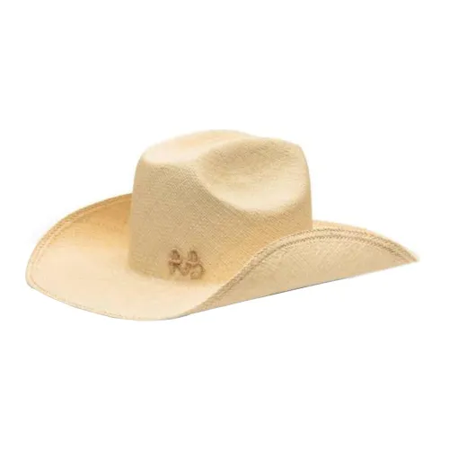 RUSLAN BAGINSKIY Плетеная шляпа Абрикос Унисекс