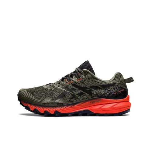 Asics Гель Trabuco 10 Low Top Trail Беговые кроссовки Мужские Армейский зеленый