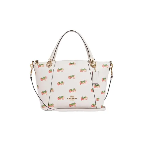 COACH Kacey Пыльная кожа Пельменная сумка Сумка Сумка через плечо Сумка через плечо Средняя Женская Белая