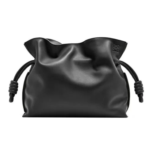 LOEWE Flamenco Nappa Телячья кожа Одно плечо Через плечо Клатч Средний Женский Черный