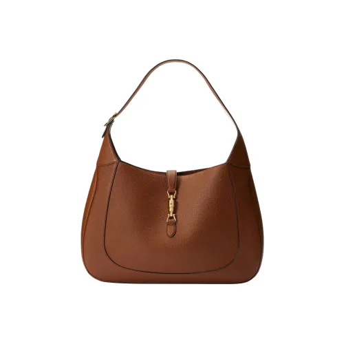 GUCCI Jackie 1961 Кожа Лунный Свет Сумка через плечо Сумка через плечо Большая Женская Коричневая