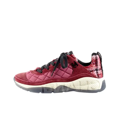 CHANEL Низкий топ Повседневная обувь Женская Светлый Бургунди