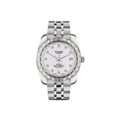 TUDOR Автоматический Механический Механизм Мужские Часы Classic Collection 38 мм Серебряные