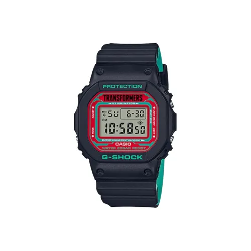 CASIO SQUAD Series G SHOCK Collection Кварцевый механизм Смольный ремешок Часы Унисекс Черный циферблат