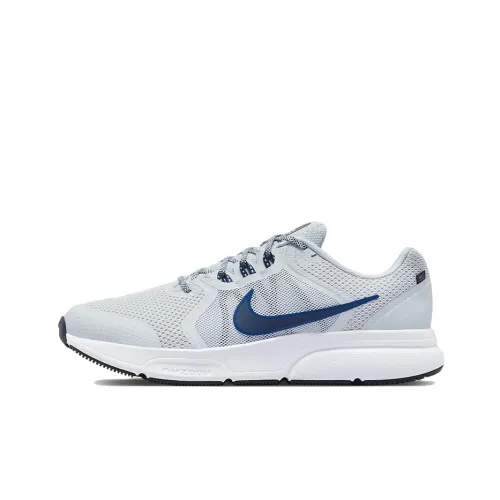 Nike Zoom Span 4 Амортизаторы Slip-resistant Abrasion-resistant Низкий топ Беговые кроссовки Мужские Серый Синий