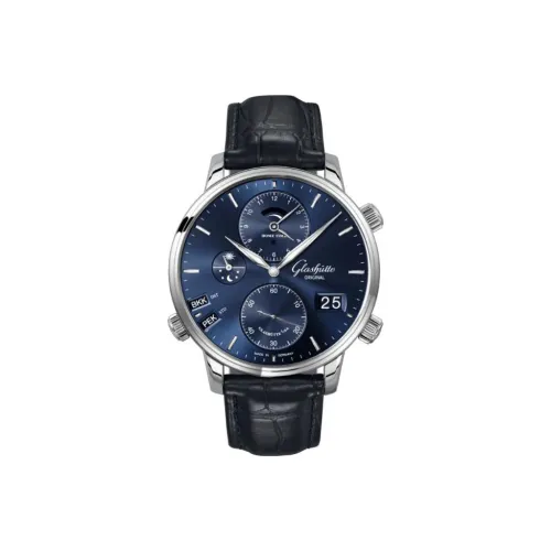 Glashütte Original Автоматический Механический Часы Мужские SENATOR 44 мм Синий