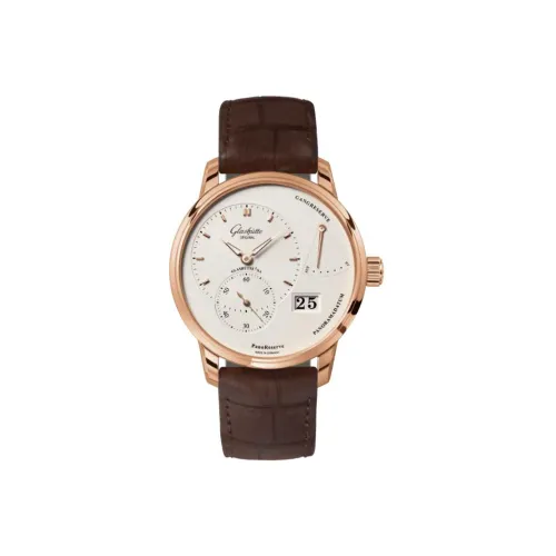 GLASHUTTE ORIGINAL PANO Мужские часы Механизм с ручным заводом Циферблат 40 мм Белый 18К золото Корпус часов