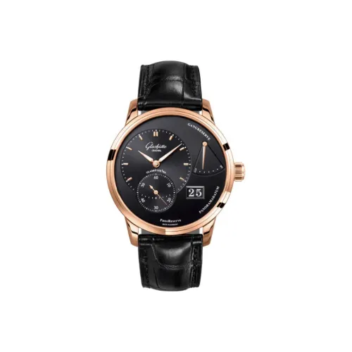 Glashütte Original Механизм с ручным заводом Мужские часы PANO 40 мм Черные