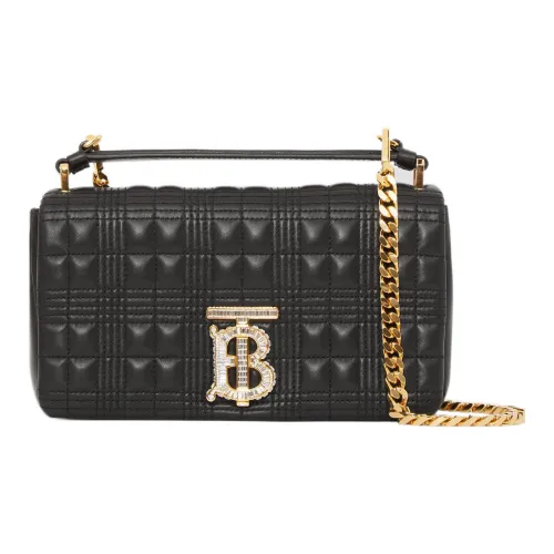 Burberry Lola Сумка Лоскутное Шитье Овечья Шкура Сумка Сумка через плечо Сумка через плечо Женская Черная