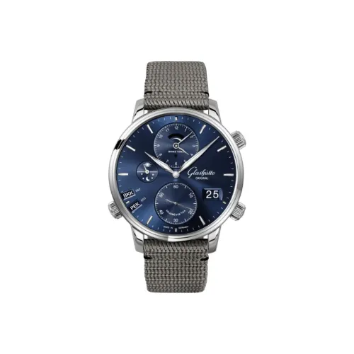 Glashütte Original Автоматический Механический Часы Мужские SENATOR 44 мм Синий