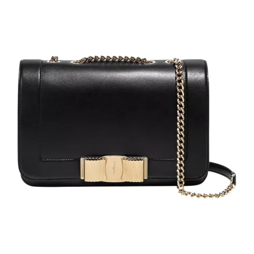 Ferragamo Сумка через плечо из коровьей кожи стандартная женская черная