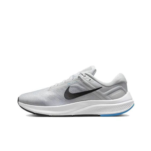 Nike Zoom Structure 24 Амортизация и Дышащий Низкий Топ Повседневный Городской Коммутирующий Беговые кроссовки Мужские Синий Черный