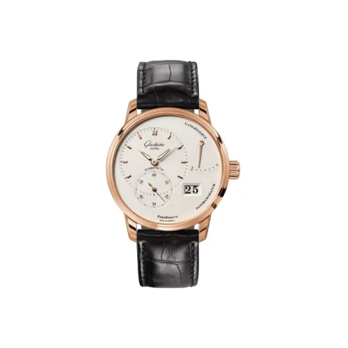 GLASHUTTE ORIGINAL PANO Мужские часы Механизм с ручным заводом Циферблат Белый Корпус часов из 18К золота