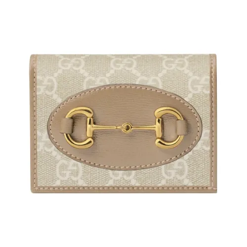 GUCCI Canvas Монетница Женская Бежевая и Белая