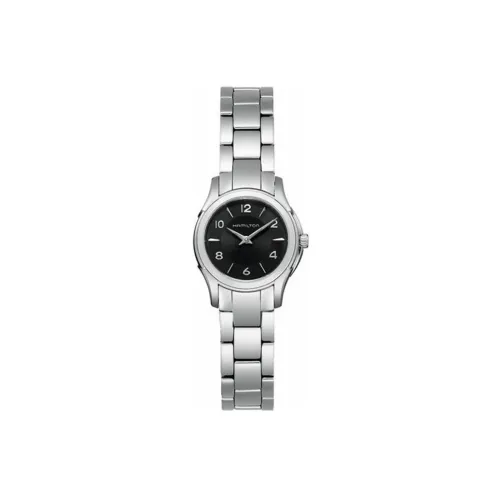 HAMILTON Khaki Collection Кварцевый механизм Женские часы 27 мм Черный циферблат Корпус из нержавеющей стали Ремешок из нержавеющей стали