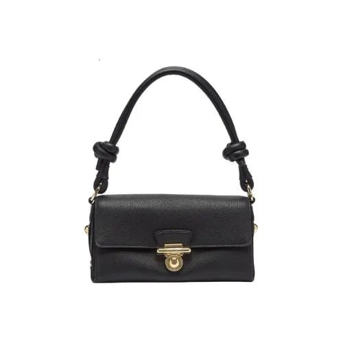 FERRAGAMO GLAM Sheepskin Одно Плечо Подмышечная Сумка Женская Черная