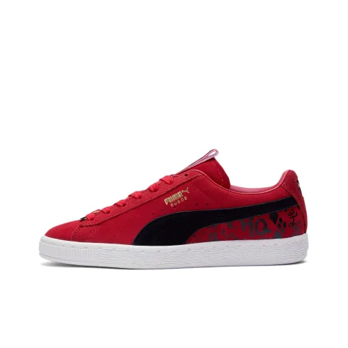 DC Харли Квинн X PUMA Suede Low Top Скейтборд Кроссовки Женские Красный Черный