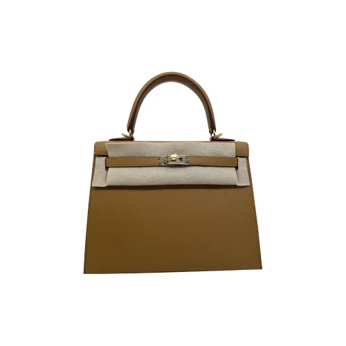 HERMES Kelly Коровья кожа Сумка Kelly Сумка Женская Кунжут