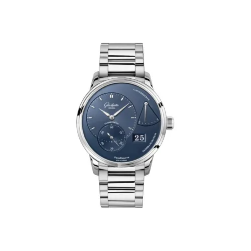 GLASHUTTE ORIGINAL PANO Коллекция Механизм с ручным заводом Мужские часы Часы 40 мм Синий циферблат