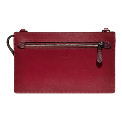 COACH Rivington Телячья кожа Сумка через плечо Темно-красный